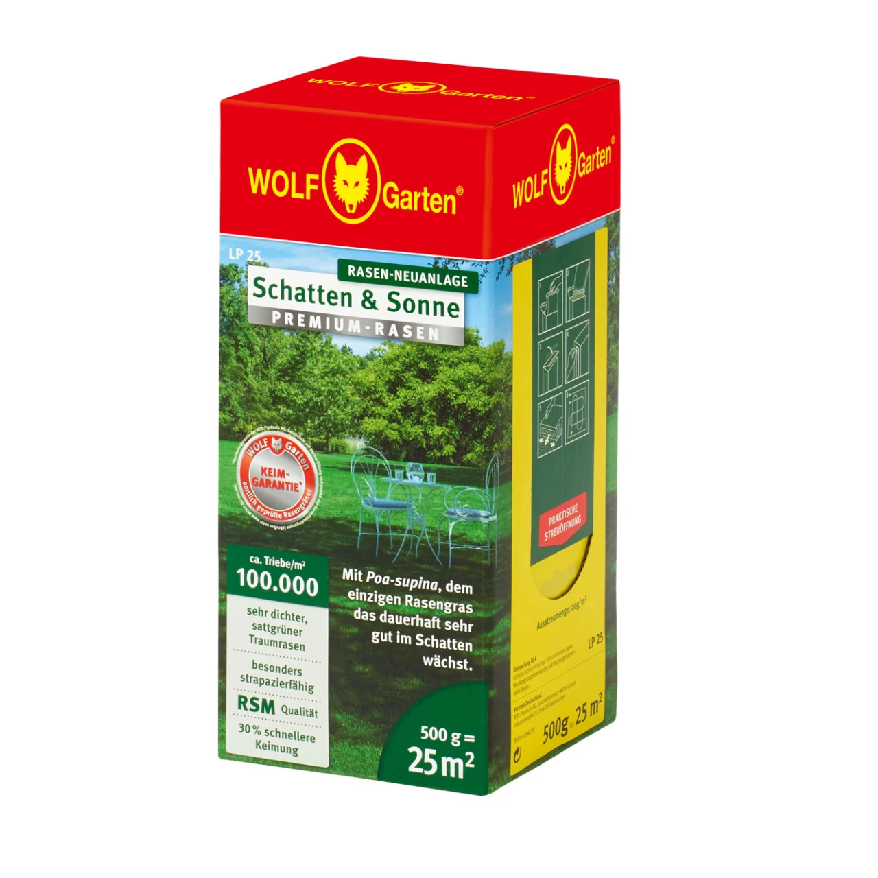 Wolf-Garten Schatten & Sonne Premium-Rasen LP 25 3 Wolf-Garten Schatten & Sonne Premium-Rasen LP 25